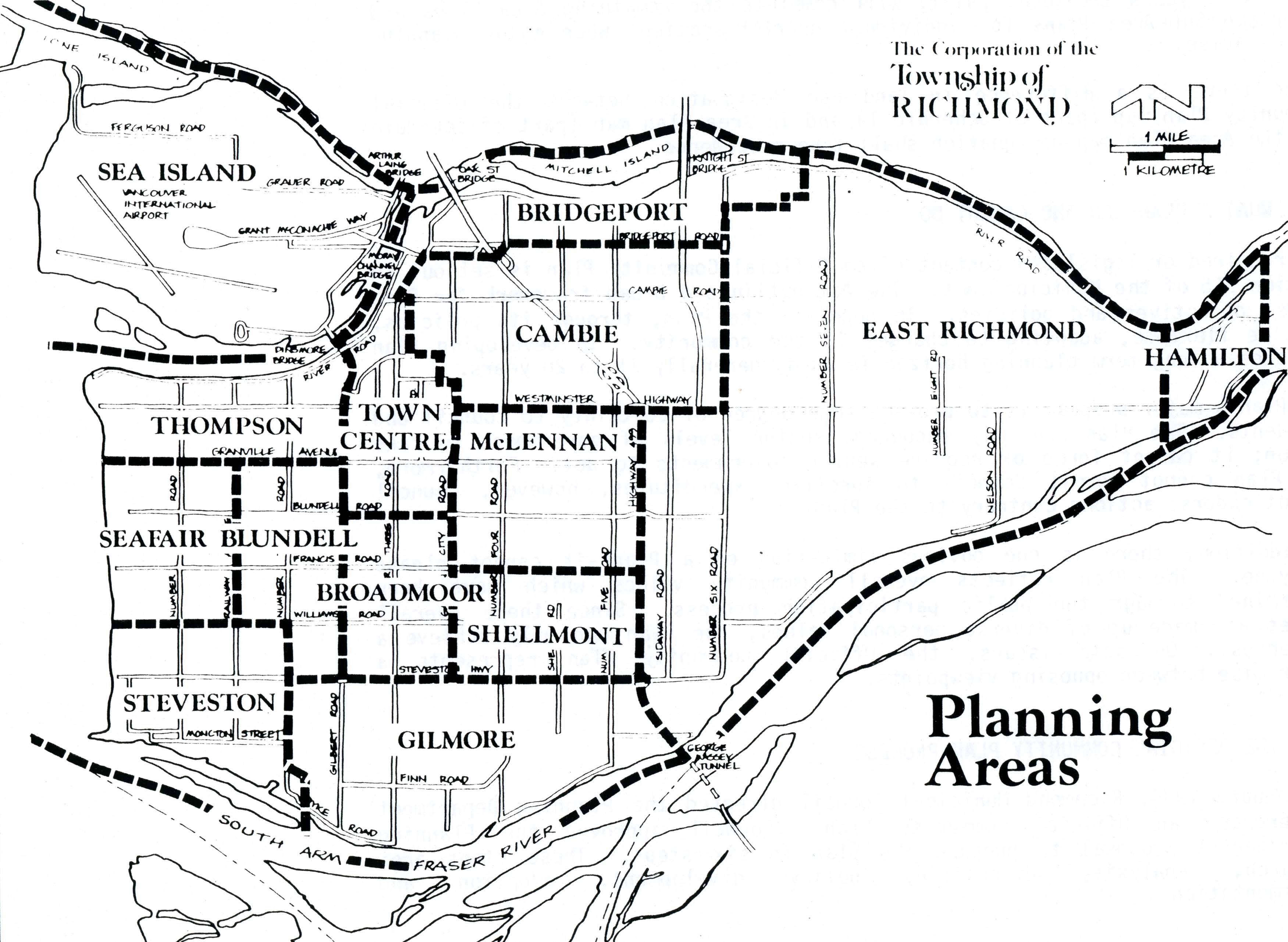 City Of Richmond BC Advanced Search Maps   Planning Area Boundary Map Pre 1999 